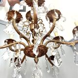 Bronze chandelier with tassels