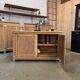 Two-door raw oak sideboard