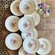Set of 11 vintage deep plates - Fleurette pattern by Gien