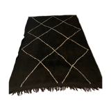 Tapis berbère noir grand format 240x160cm