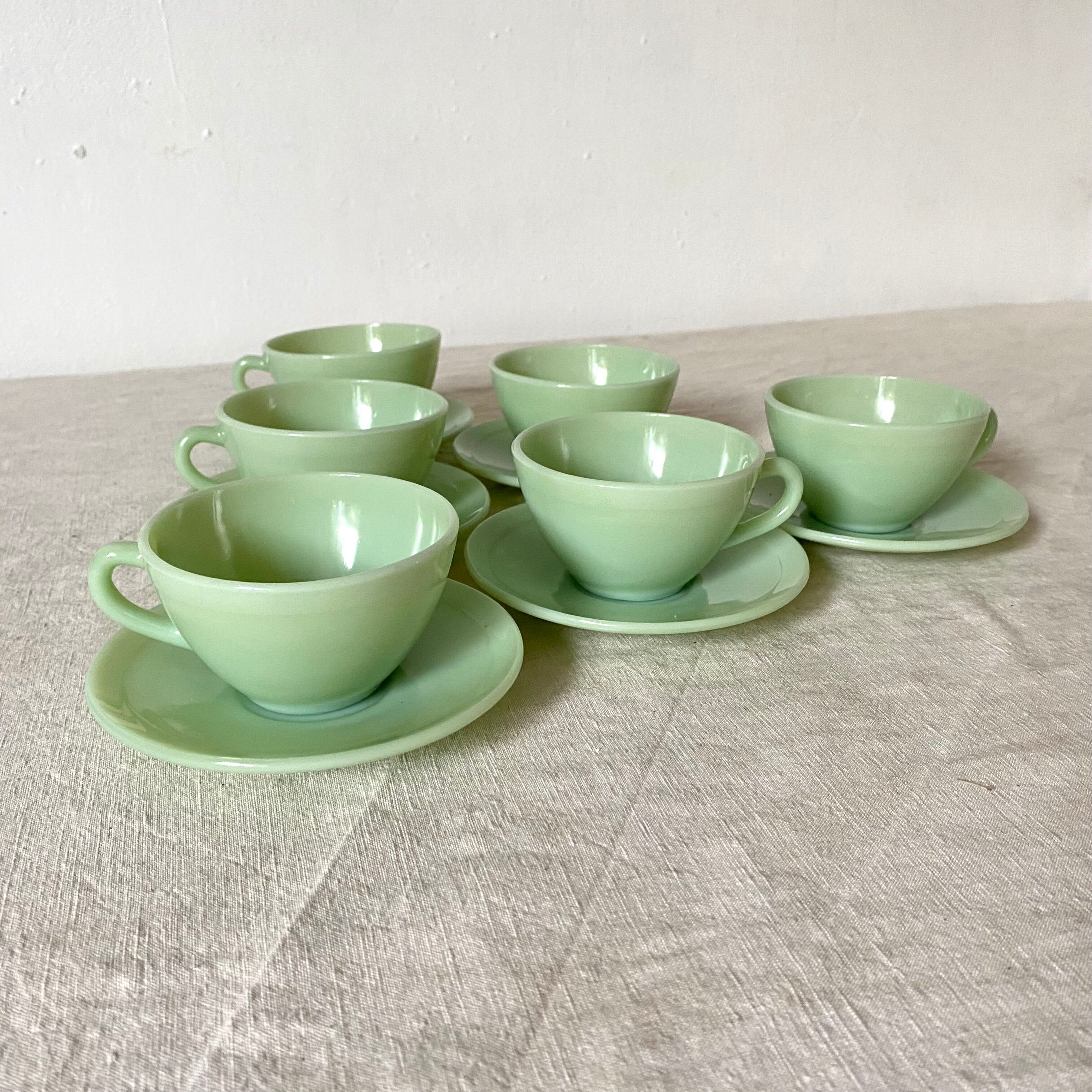 New Duralex opaline cups, 50s-60s