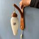 Teak wood wall lamp