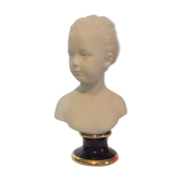 Buste de jeune fille en biscuit de porcelaine Limoges Ternet