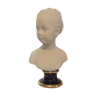 Bust of a young girl in biscuit porcelain Limoges Ternet