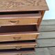 Vintage bamboo and raffia chest of drawers