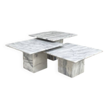 Set of 3 marble nesting tables