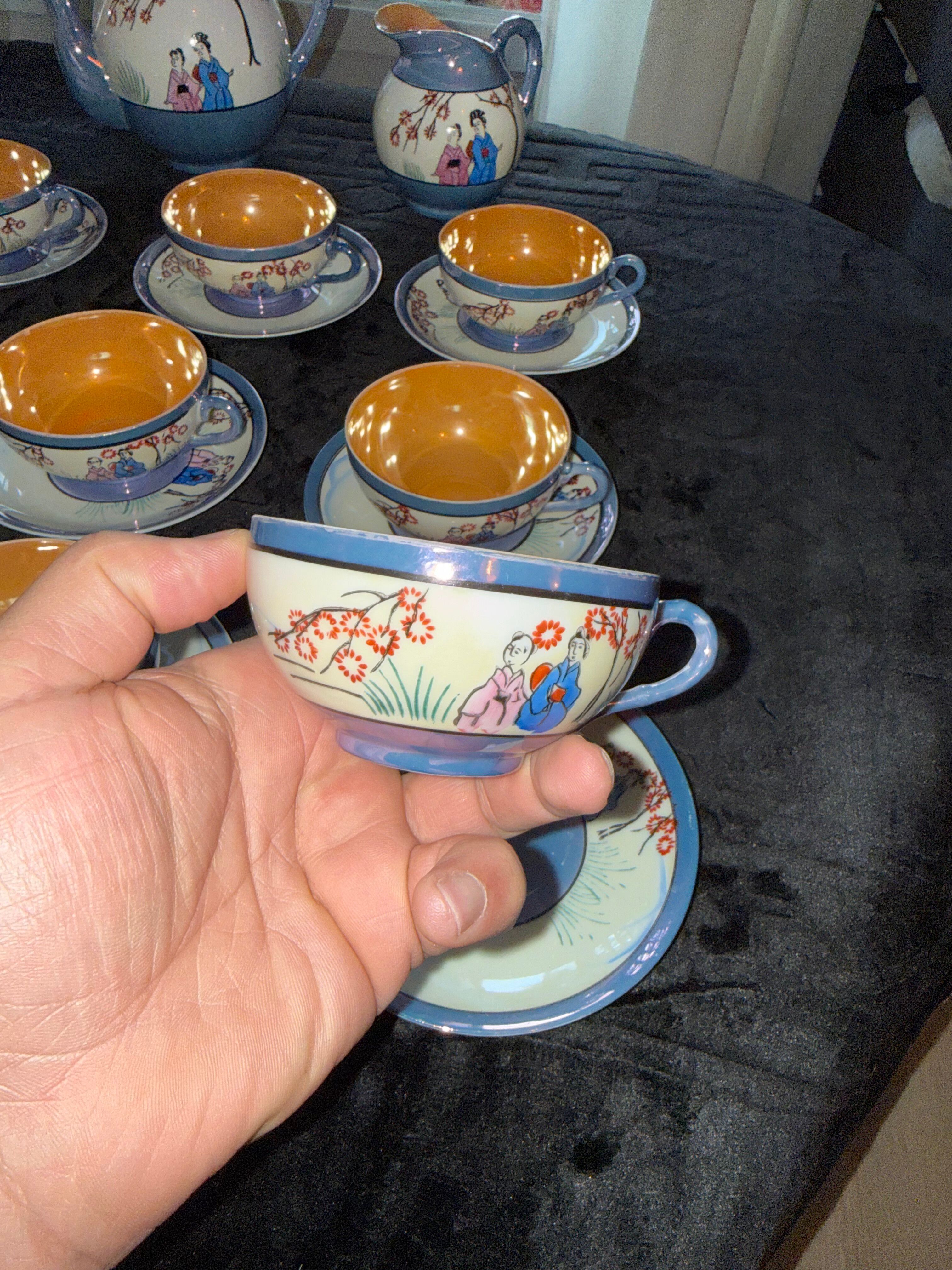 Service à café en porcelaine japonaise