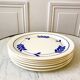 set of 6 flat plates in Terre de Fer Salins Jenny model early 20th century