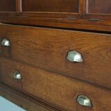 Antique Oak Jewellery Cabinet or Shop Counter, Early 20th Century