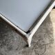 White Enameled Steel Top & Cast-Aluminum Knoll Outdoor Table — 1960s Modernist First Edition