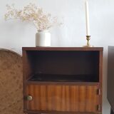 Pair of compass foot bedside tables