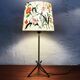 Mid-Century Modern Table Lamp in Brass with Vintage Gucci Shade