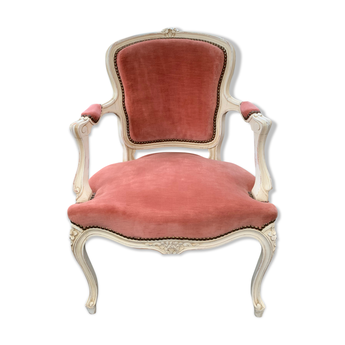 Pink velvet convertible chair