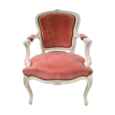 Pink velvet convertible chair