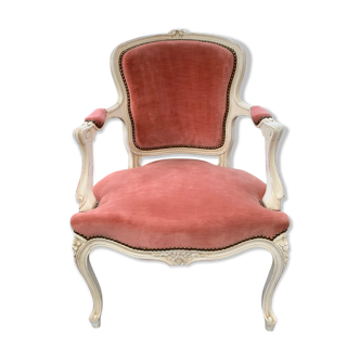 Pink velvet convertible chair