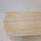 Italian Coffee Table in Travertine, 1980s