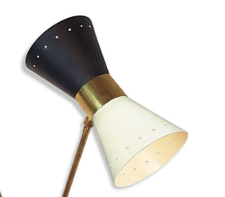 Double italian black and white wall sconce