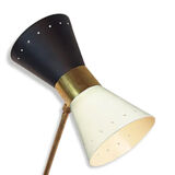 Double italian black and white wall sconce