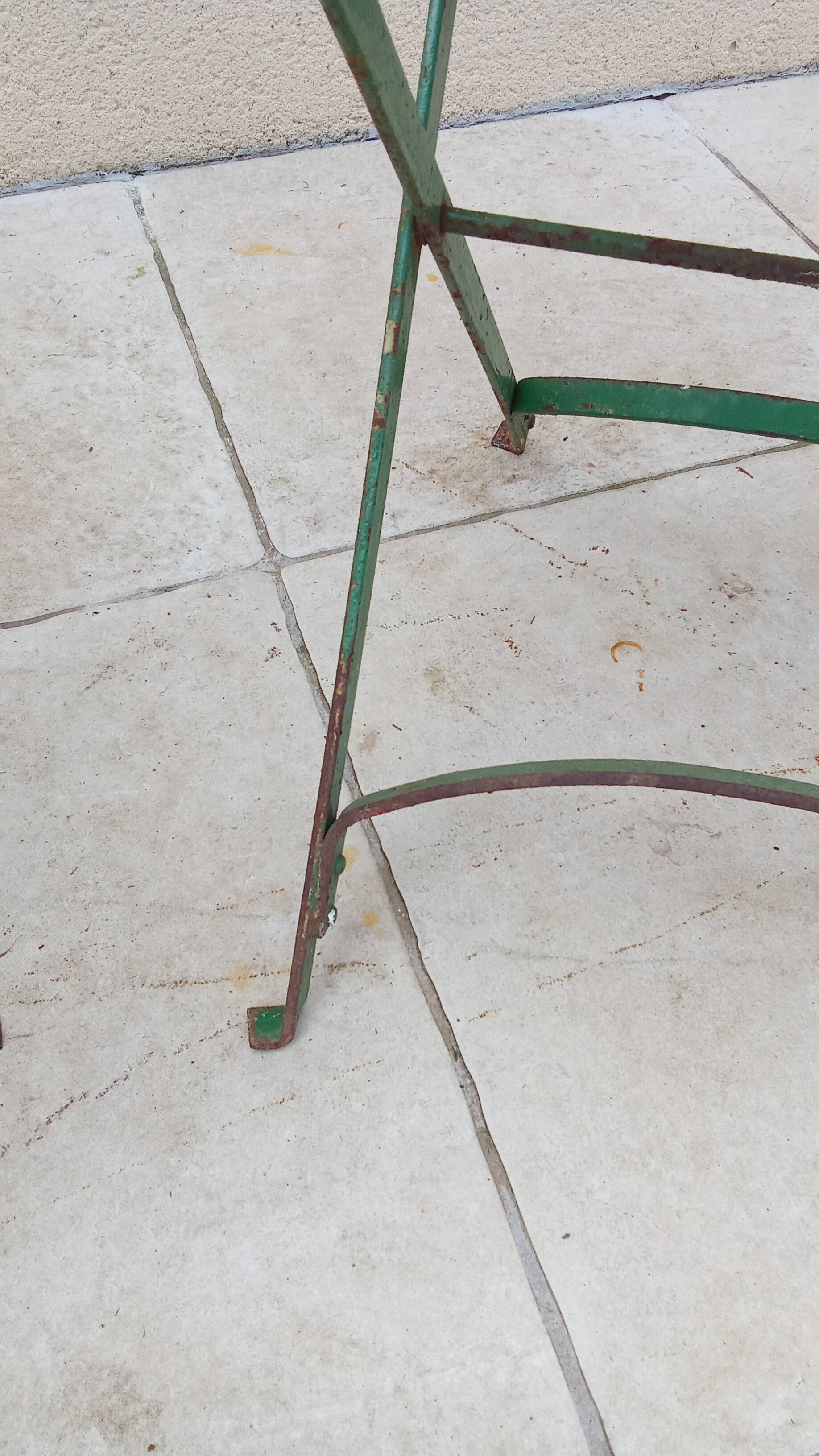 Paire de chaises de bistrot jardin pliable ancienne