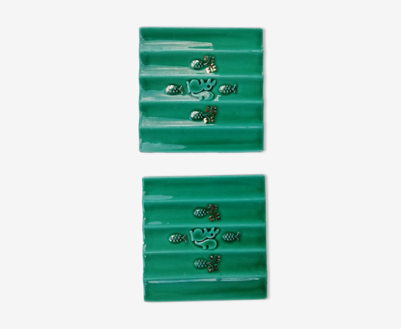 Paire de dessous de bouteille