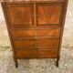 Chest of drawers with 3 drawers and 2 doors, marble top.
