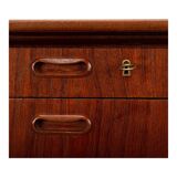 Danish vintage teak design desk by svend age madsen for hp hansen, 1960s