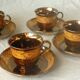 4 cups a cafe and under cups in faience of jersey