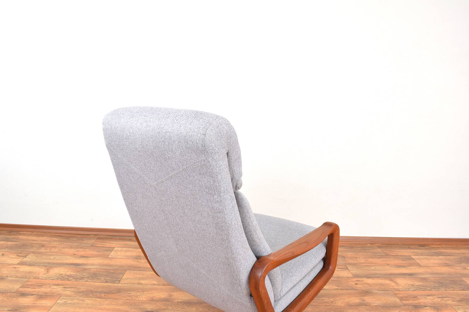Mid-century Danish teak swivel office chair, 1960s.