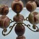 4-branch onyx and brass chandelier/candelabra