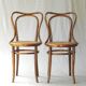 2 chaises bistrot de Kohn vers 1900 cannées
