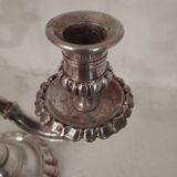 19th century silver-plated bronze chandelier