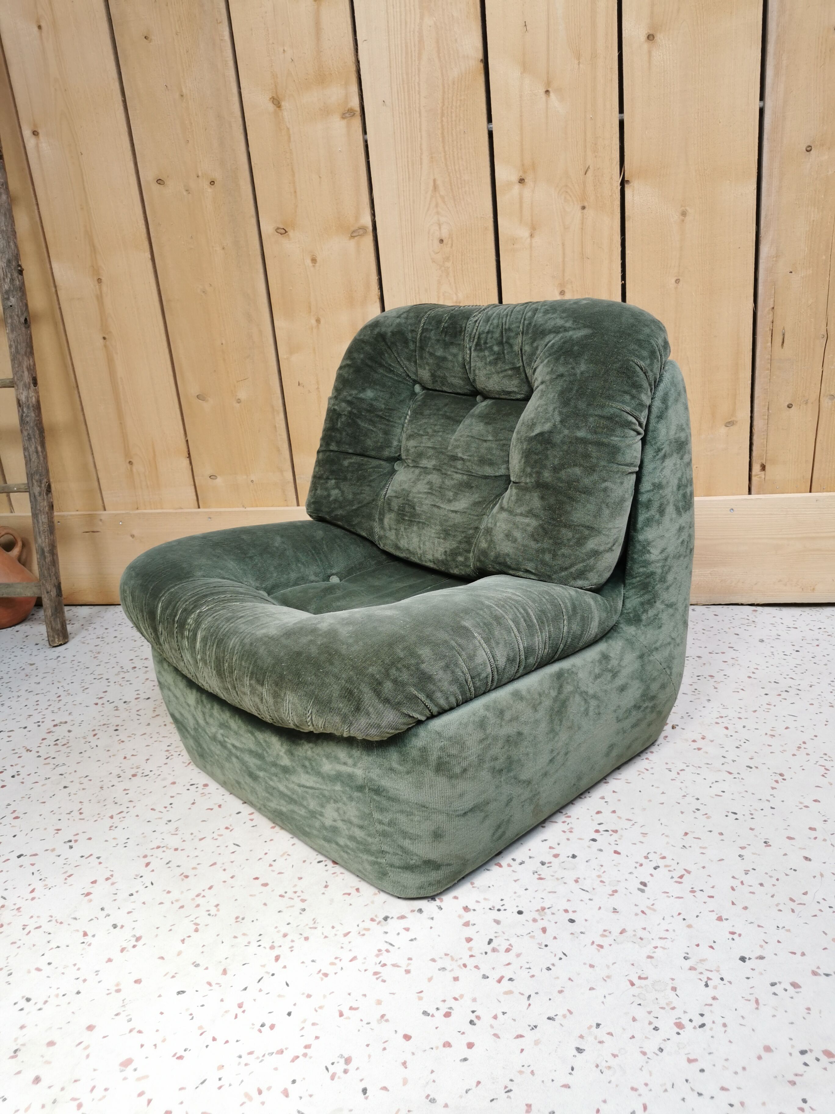 Velvet armchair