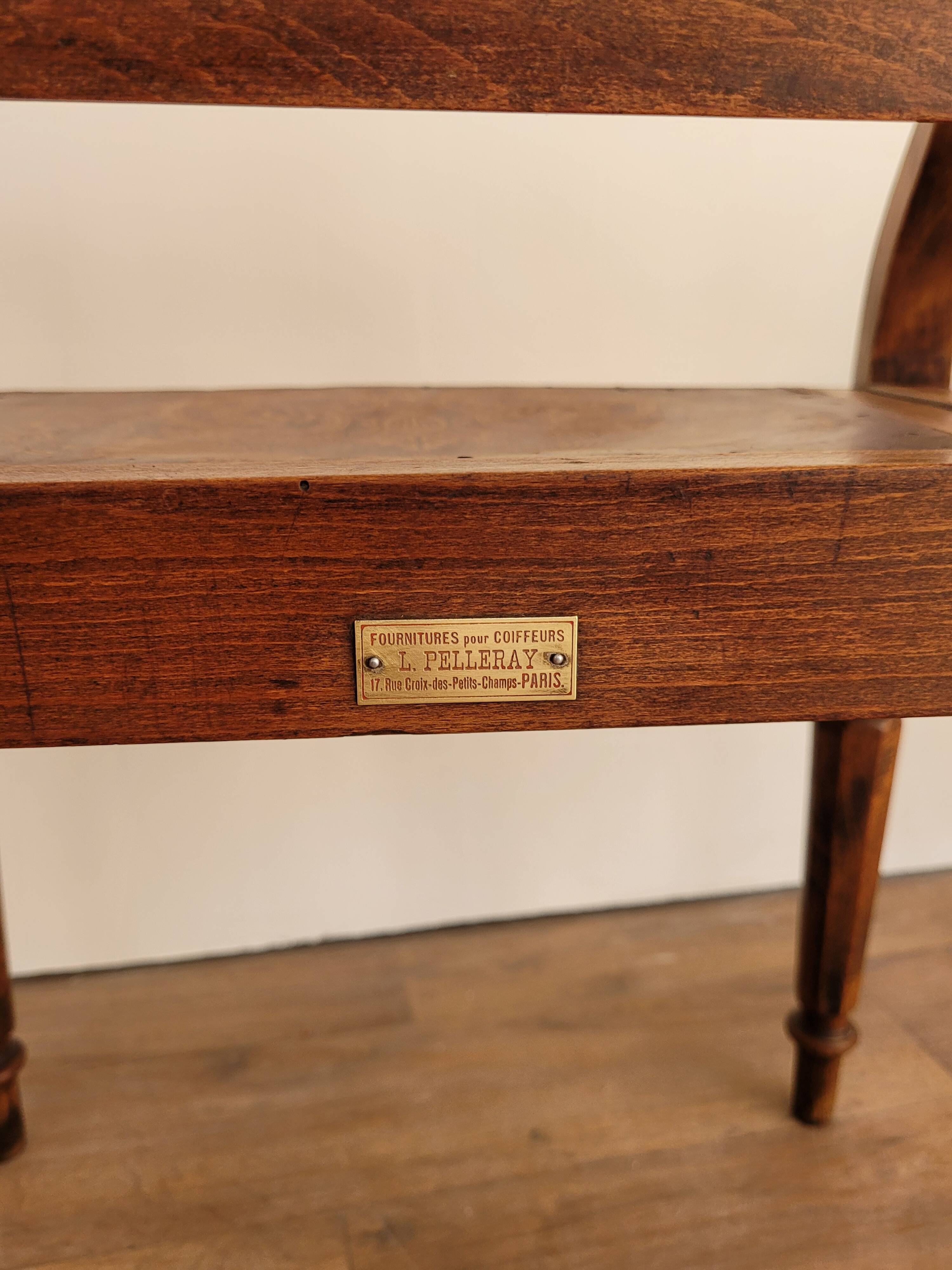 Early 20th century wooden barber's chair
