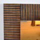 Oak brutalist mirror, 1970s