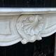Napoleon III fireplace in white Carrara marble, circa 1880.
