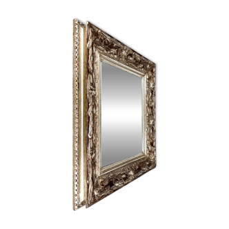 Antique Wall Mirror with Facet, France