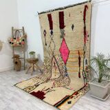 Handmade wool Berber rug 260 X 160 CM