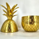 Vintage brass pineapple ice bucket, 1970s
