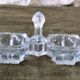 Antique Vintage Glass Salt and Pepper Shakers