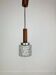 Scandinavian suspension made of moulded glass and teak, 1960s.