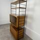 Modular shelf from the 1950s, wood and metal, vintage.