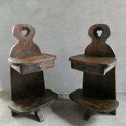 Pair of bedside tables, mountain folk art, circa 1960