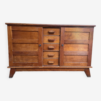 Low solid oak sideboard “René Gabriel”