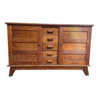 Low solid oak sideboard “René Gabriel”