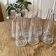 Set of 7 Ikea glass drop vases from the 90s