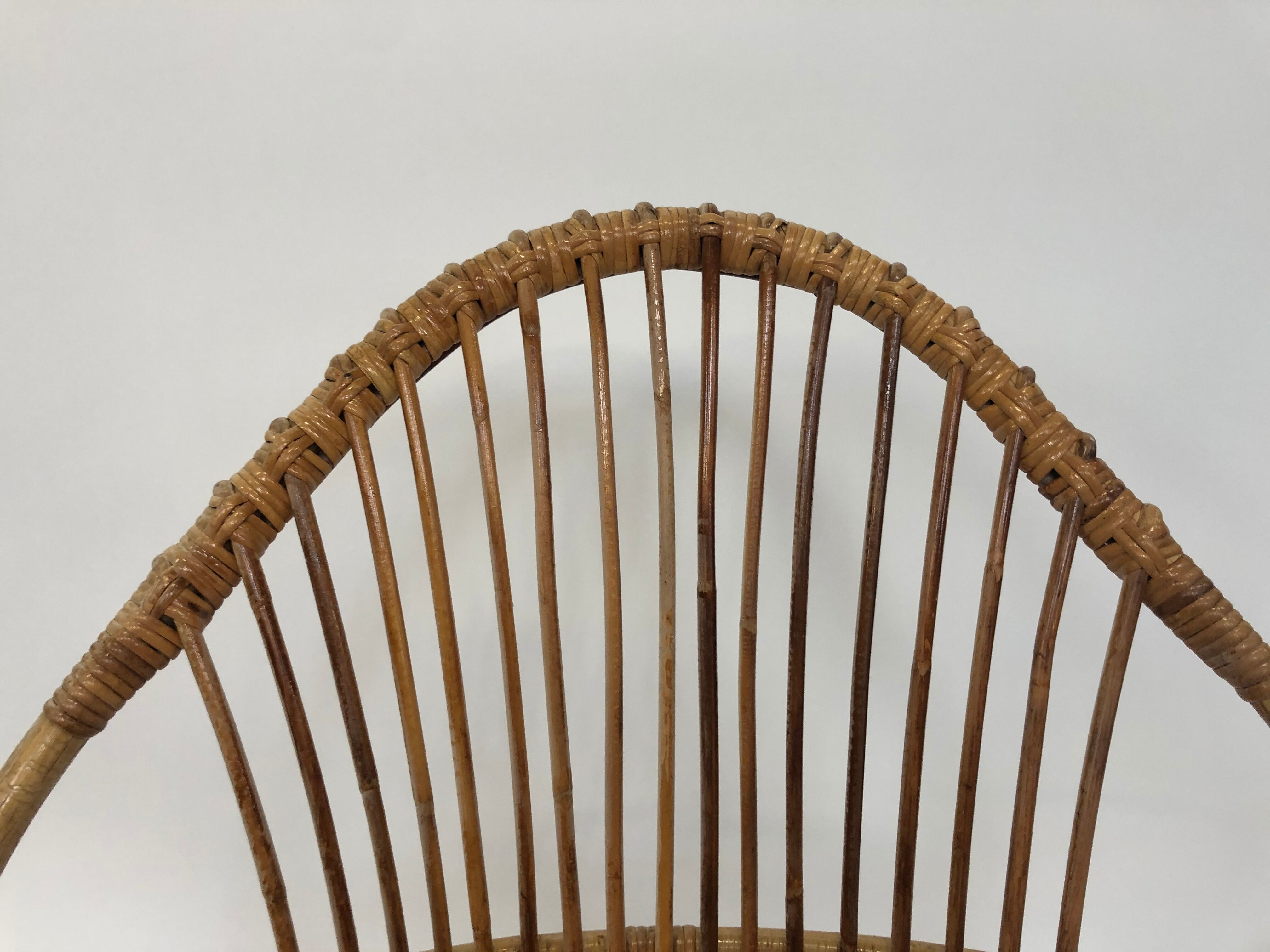 Rohe Noordwolde rattan chair, 1960, Netherlands
