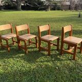 série de 4 chaises Maison Regain vintage 1970