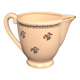 Antique milk jug in Gien earthenware, Valence model A040.