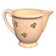 Antique milk jug in Gien earthenware, Valence model A040.