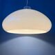 Mushroom pendant - Space Age white light fixture